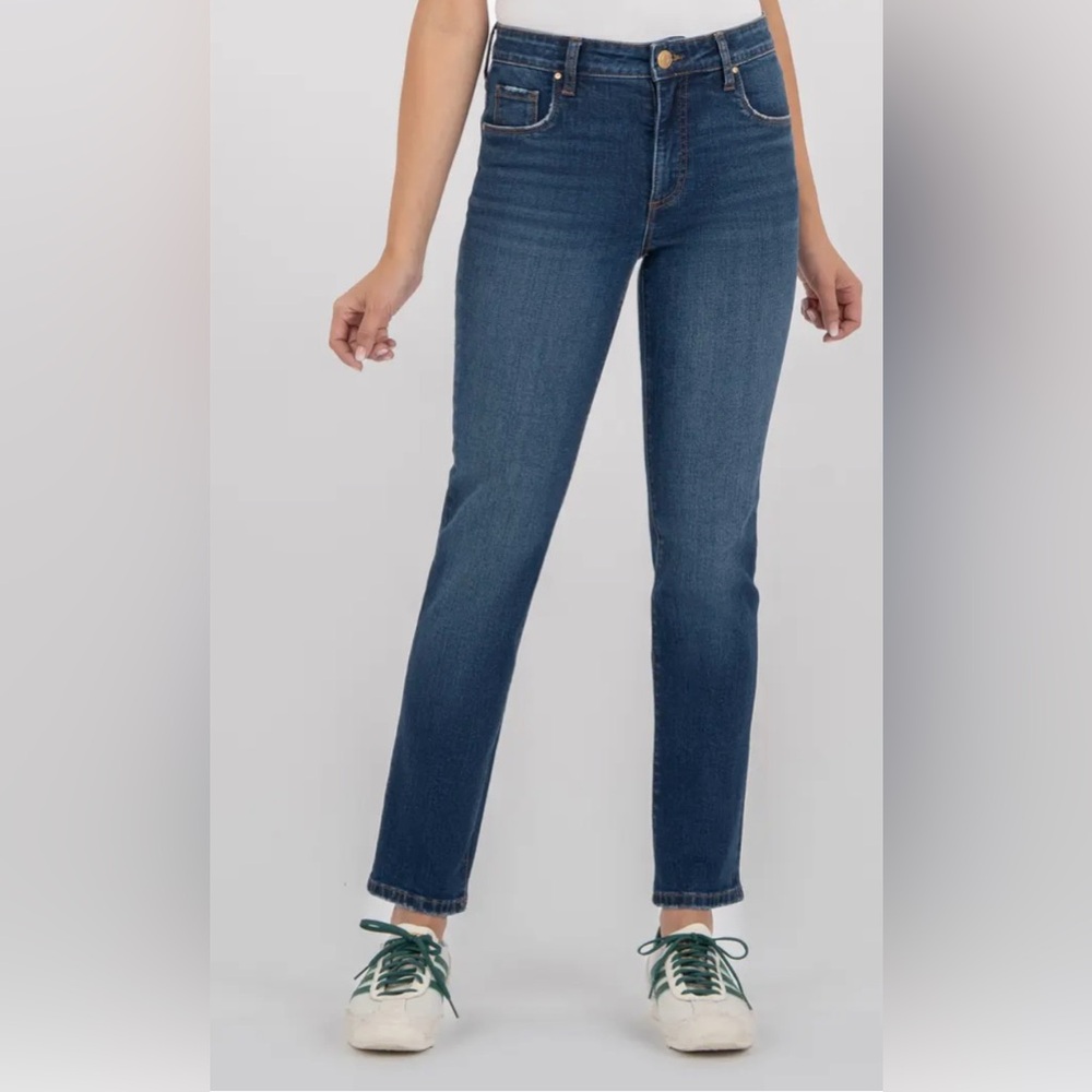Kut From The Kloth Reese High Rise Ankle Slim Straight Leg Jeans Petit 14P